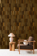 Mineral wallpaper by Emma Hayes – geometric, metallic design