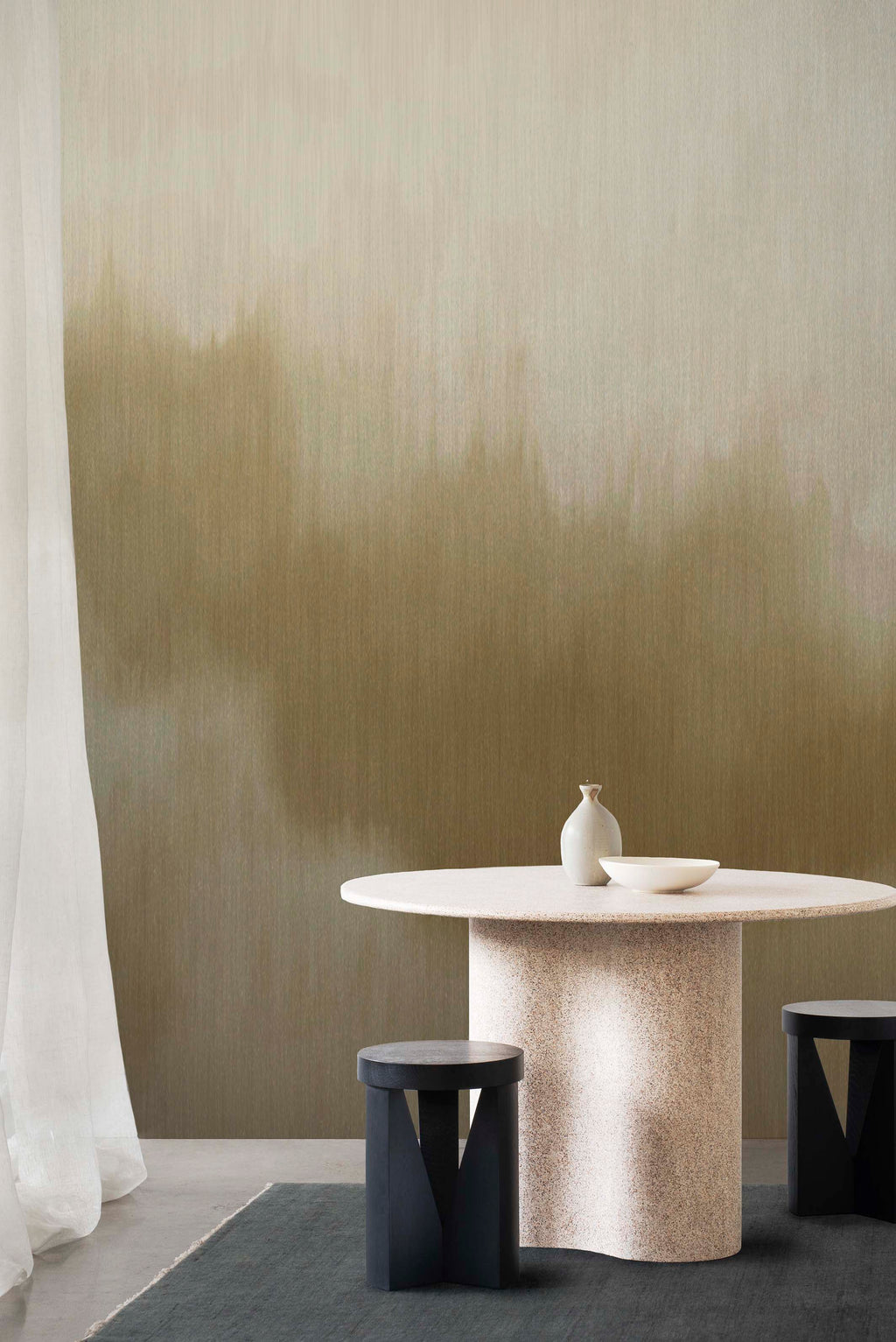 Solar wallpaper by Emma Hayes – abstract, metallic design