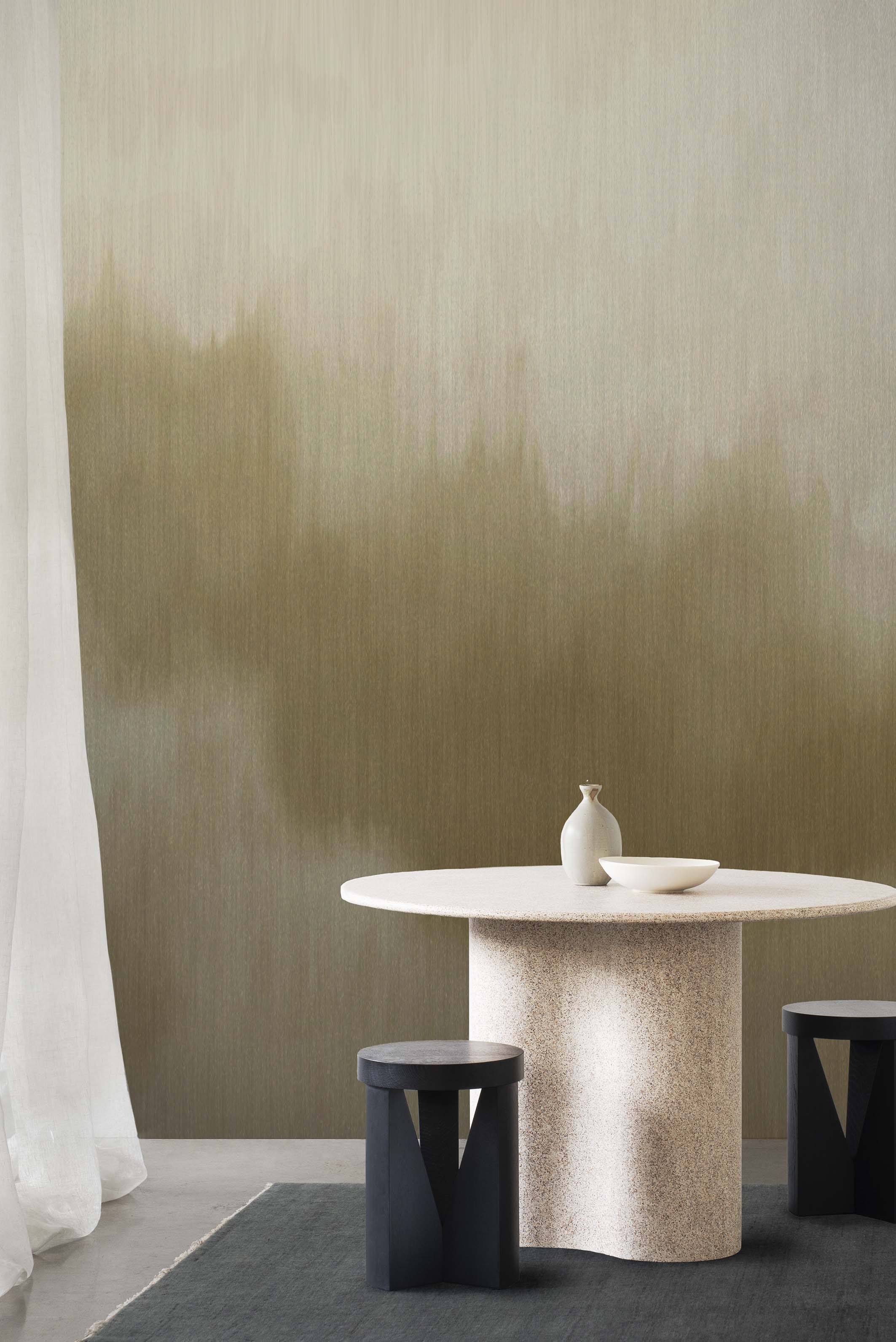 Solar wallpaper by Emma Hayes – abstract, metallic design