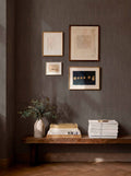 Espiguilla wallpaper by Coordonné in Brown, styled room