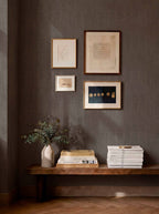 Espiguilla wallpaper by Coordonné in Brown, styled room