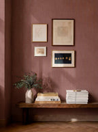 Espiguilla wallpaper by Coordonné in Red, styled room
