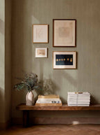 Espiguilla wallpaper by Coordonné in Sage Green, styled room