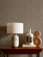 Estera wallpaper by Coordonné in Grey, styled room