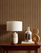 Estera wallpaper by Coordonné in Light Brown, styled room