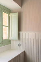 Fermín wallpaper by Coordonné in Pink, styled room