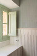 Fermín wallpaper by Coordonné in Blue – Aqua, styled room