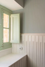 Fermín wallpaper by Coordonné in Blue – Aqua, styled room
