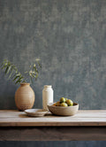 Fibras wallpaper by Coordonné in Blue, styled room
