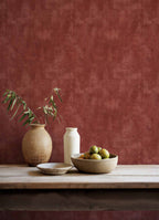 Fibras wallpaper by Coordonné in Red, styled room