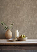 Fibras wallpaper by Coordonné in Taupe, styled room