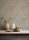 Fibras wallpaper by Coordonné in Light Grey, styled room