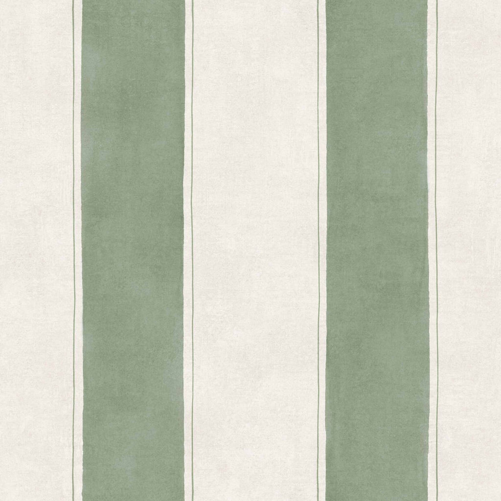 Florentine Stripe wallpaper by Coordonné in Green – Sage, flat swatch