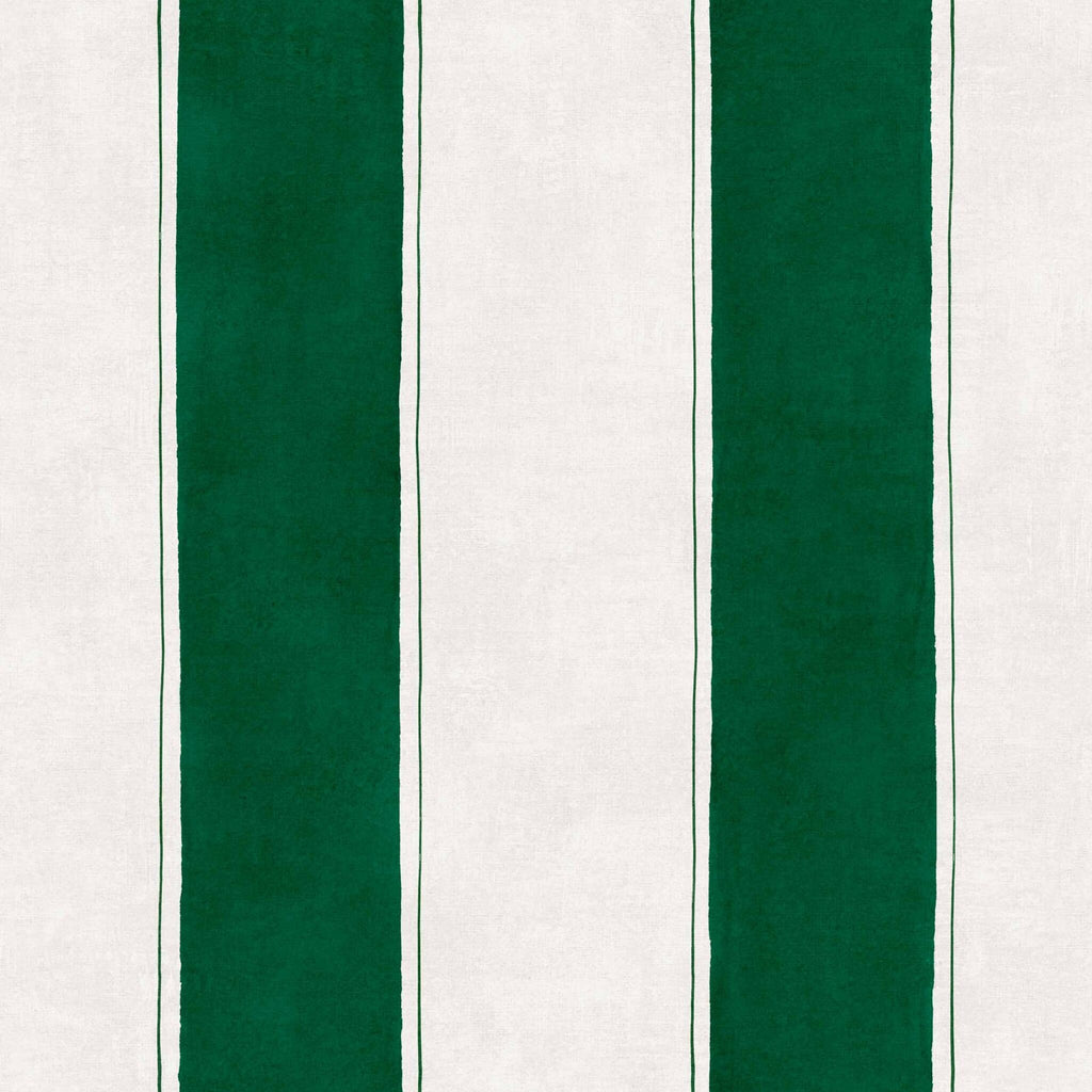 Florentine Stripe wallpaper by Coordonné in Green – Emerald, flat swatch