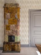 Ikat wallpaper by Langelid/von Bromssen - geometric design in Brown