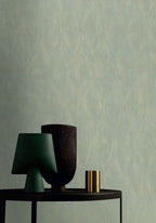 Keramos wallpaper by Casamance in White – Opaline & Gold, styled room shot