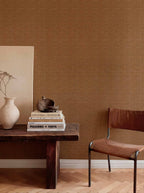 Kuba wallpaper by Coordonné in Brown, styled room
