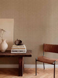 Kuba wallpaper by Coordonné in Taupe, styled room
