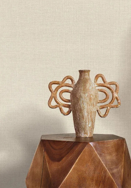 Lienzo wallpaper by Casamance in Cream – Ivory, styled room shot