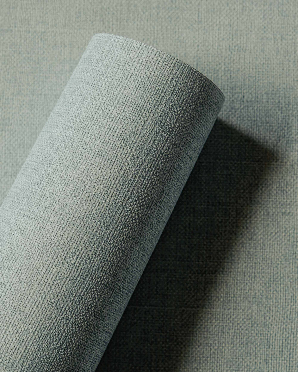 Lin wallpaper by Coordonné in Green – Sage, roll close-up