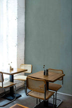 Lin wallpaper by Coordonné in Green – Sage, styled room