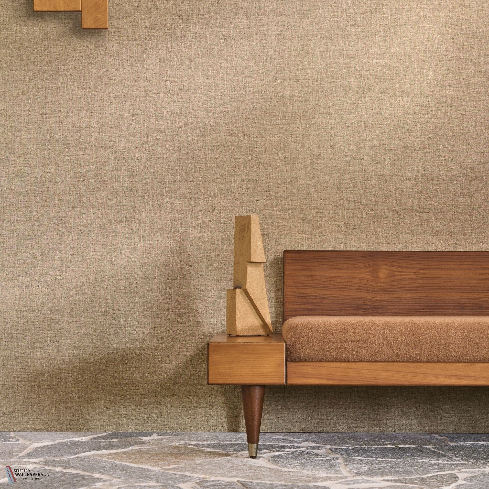 Lina wallpaper by Casamance in Beige, styled room shot