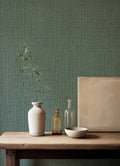 Lino wallpaper by Coordonné in Teal, styled room