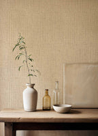 Lino wallpaper by Coordonné in Cream, styled room