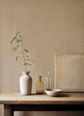 Lino wallpaper by Coordonné in Taupe, styled room