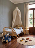 Lunch wallpaper by Coordonné in Blue – Indigo, styled room