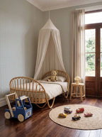 Lunch wallpaper by Coordonné in Blue – Sky, styled room
