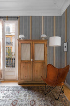 Luz y Sombra wallpaper by Coordonné in Black, styled room