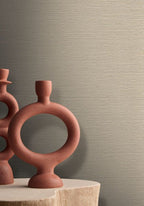 Malacca wallpaper by Casamance in Beige – String, styled room shot