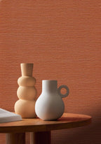 Malacca wallpaper by Casamance in Orange – Tangerine, styled room shot