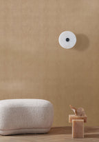 Meteore wallpaper by Casamance in Brown – Bronze, styled room shot