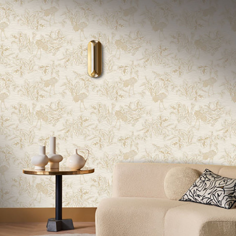 Mirador wallpaper by Casamance in White, styled room shot