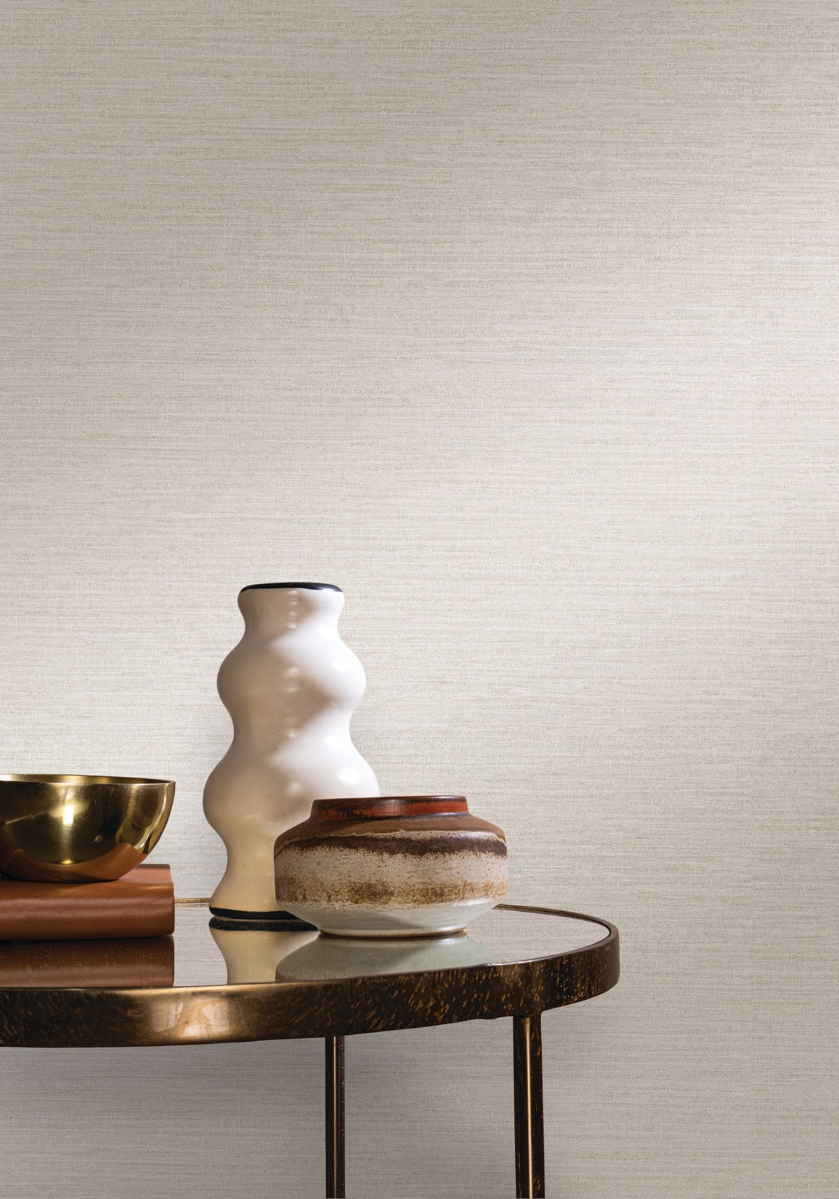 Occitan wallpaper by Casamance in Cream – Ivory, styled room shot
