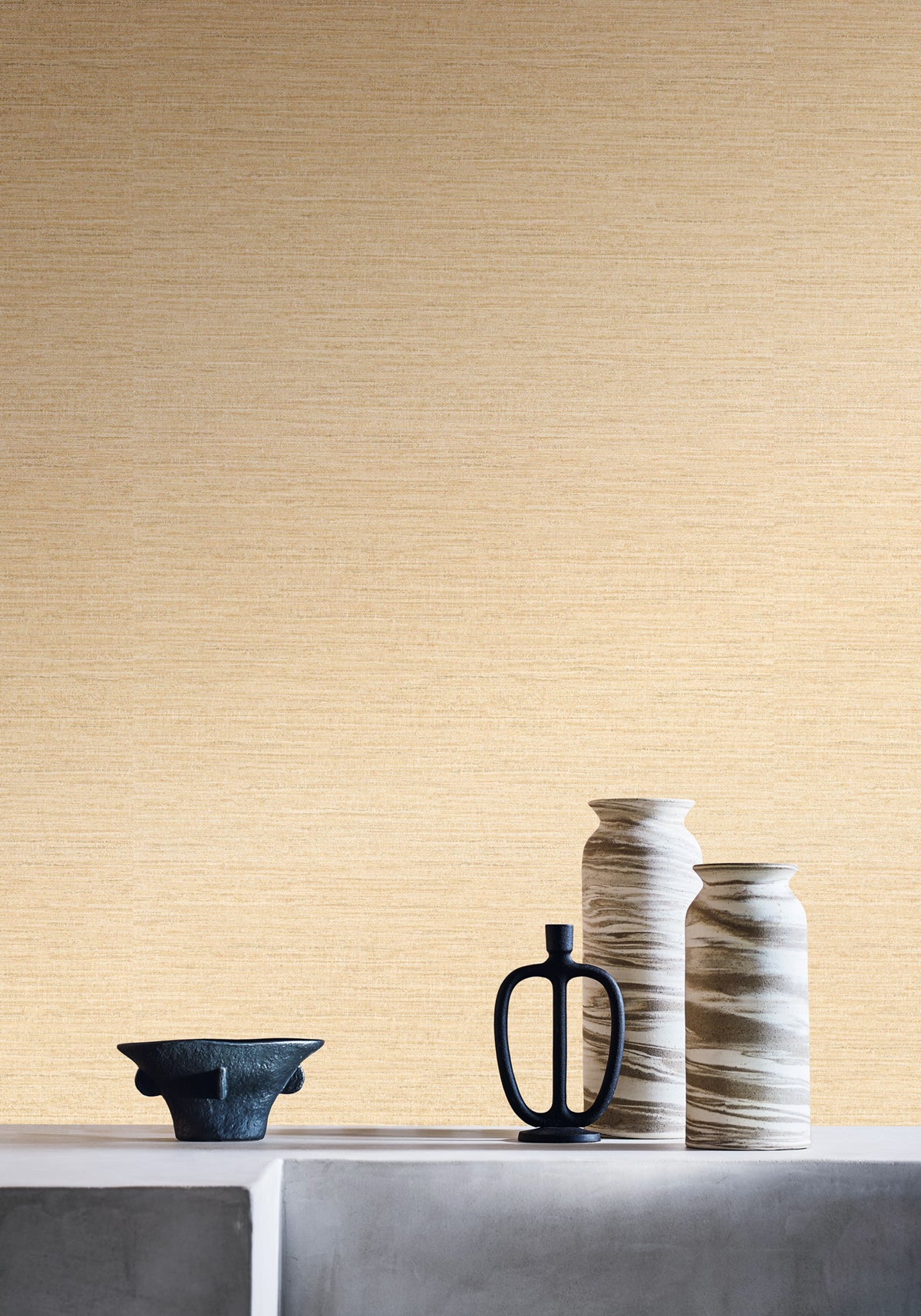 Occitan wallpaper by Casamance in Cream – Vanilla, styled room shot