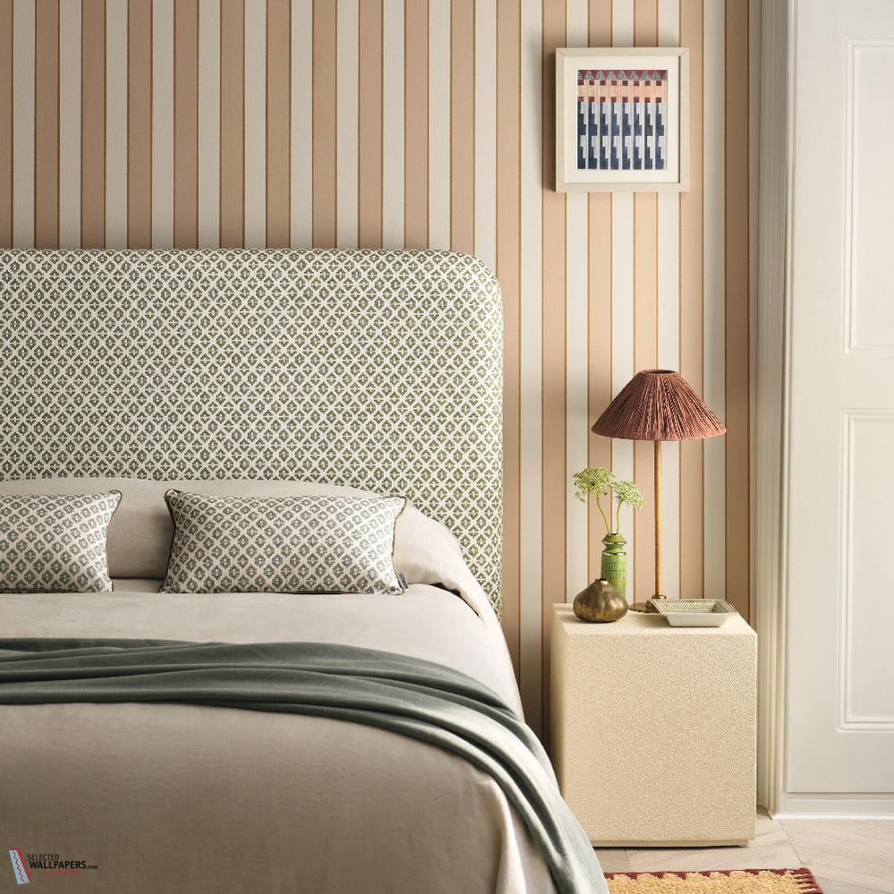 Orsin wallpaper by Romo, styled room shot
