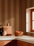 Palmeral wallpaper by Coordonné in Light Brown, styled room
