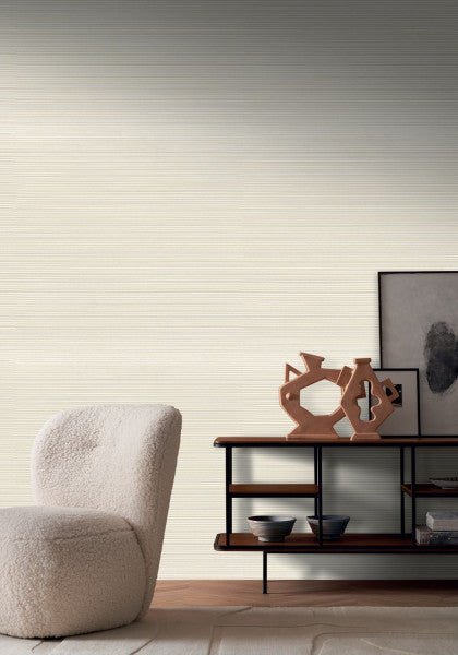 Pandan wallpaper by Casamance in White – Pearl, styled room shot