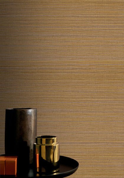 Pandan wallpaper by Casamance in Yellow – Ochre, styled room shot