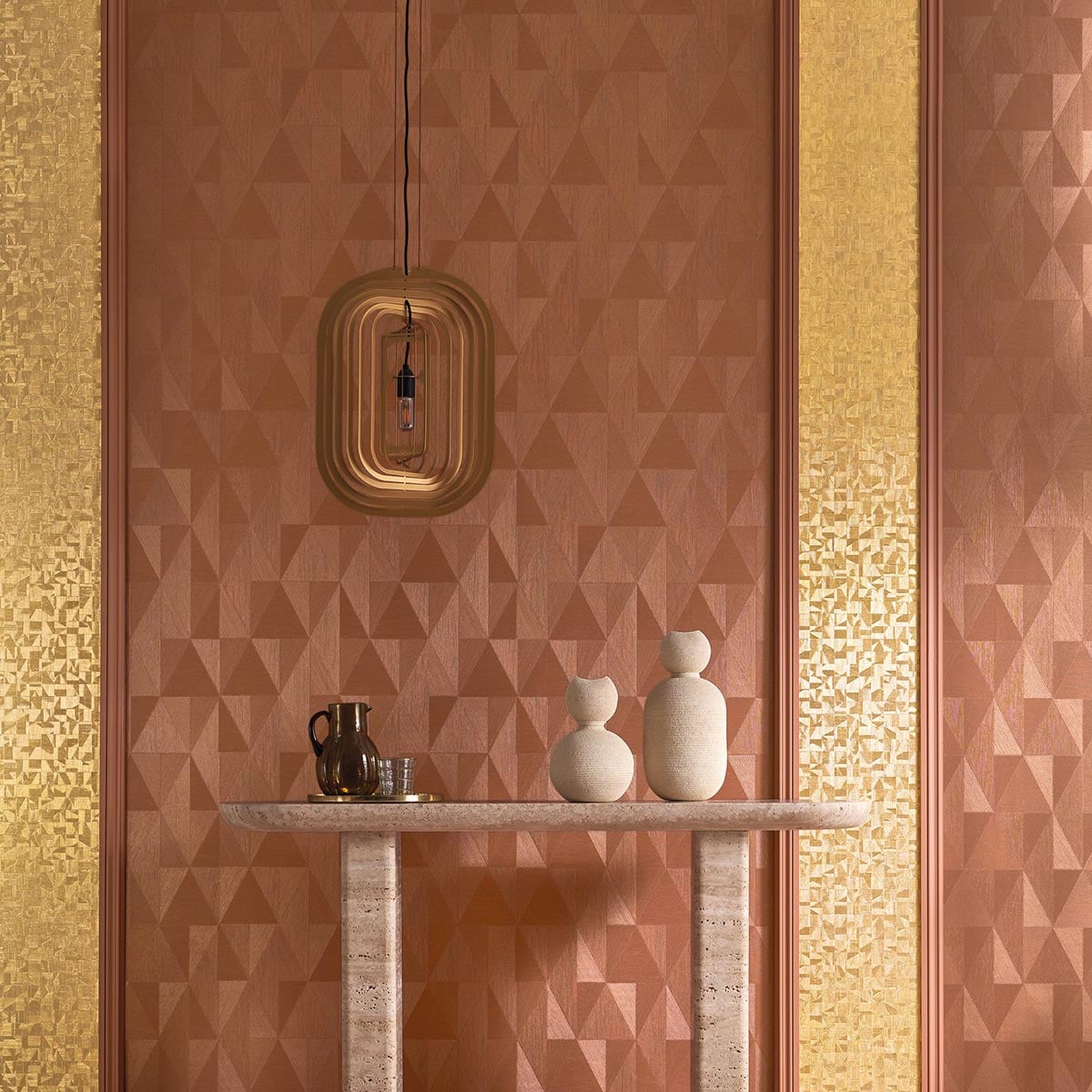 Parangon wallpaper by Casamance, styled room shot