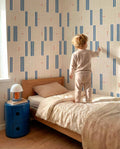 PlayBlocks wallpaper by Coordonné in Blue, styled room