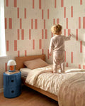 PlayBlocks wallpaper by Coordonné in Red, styled room