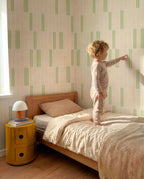 PlayBlocks wallpaper by Coordonné in Green, styled room