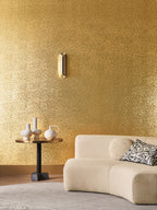 Pyrite wallpaper by Casamance in Gold, styled room shot