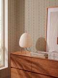 Raíces wallpaper by Coordonné in Cream, styled room