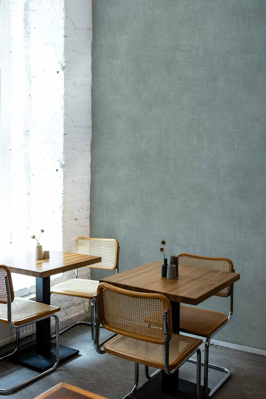 Raphia wallpaper by Coordonné in Green, styled room