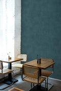 Raphia wallpaper by Coordonné in Teal, styled room